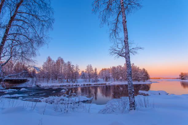 istock Winter view from Pajakka river from Kuhmo, Finland. 925652692