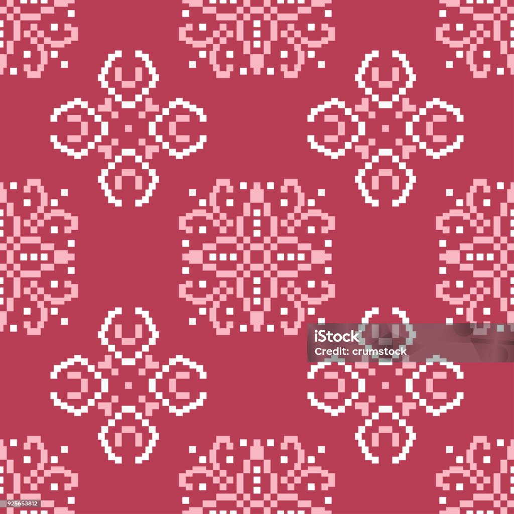 Colorfull Pattern Red Floral Seamless Pattern Red Colored Background Stock Illustration ...