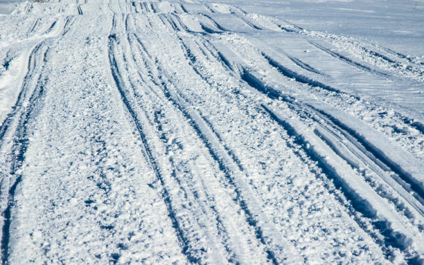 istock Trail in evening winterland. 925656250