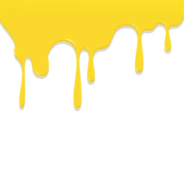 Vector illustration of Paint Yellow color dripping, Color Droping Background vector illustration
