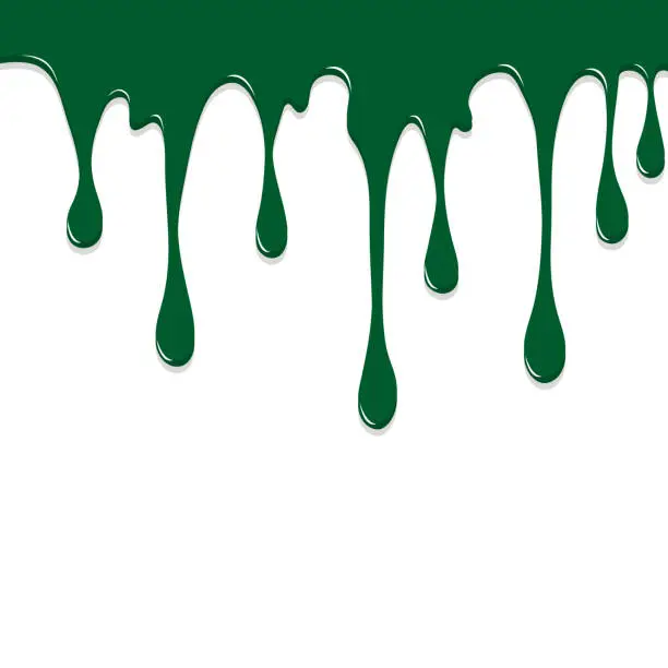 Vector illustration of Paint Green colorful  dripping splatter , Color splash or Dropping  Background vector design