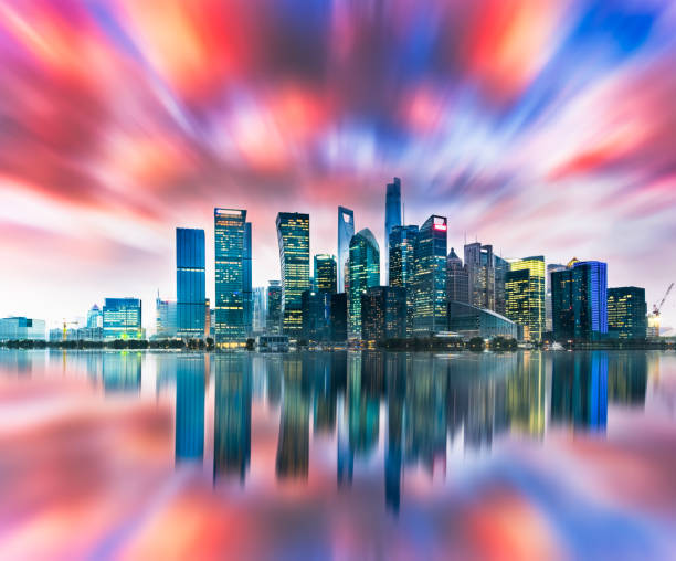 istock long exposure of the bund skyline,shanghai 925656814