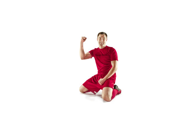 istock Happiness football player after goal 925660620