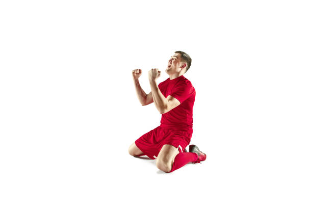 Happiness football player after goal