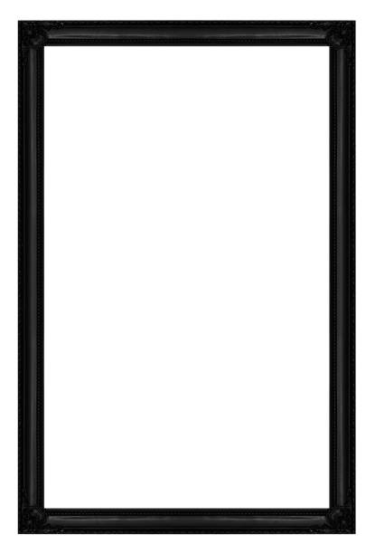 istock Antique picture black frame isolated on black background, clipping path 925661202