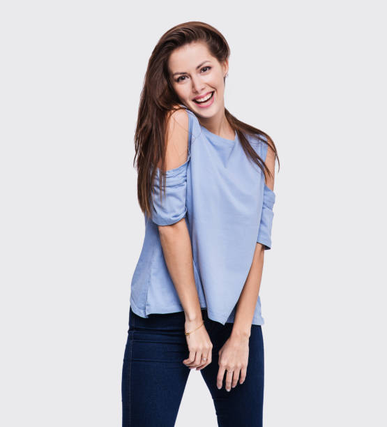Laughing young woman having fun