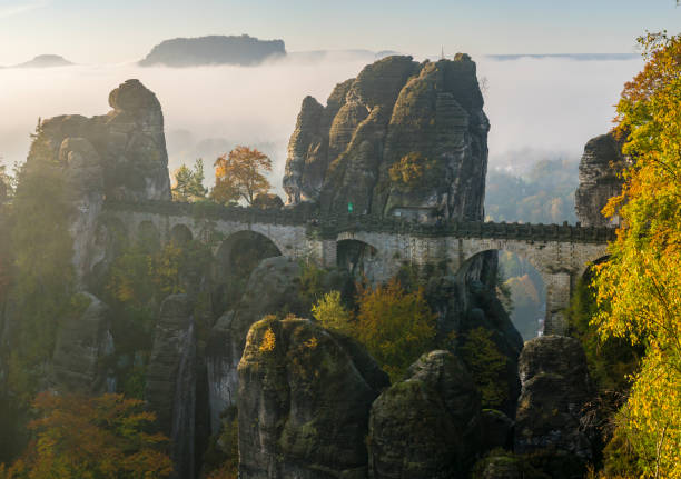 istock Bastei bridge, Saxon Switzerland National Park, Germany 925668874