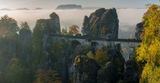 istock Bastei bridge, Saxon Switzerland National Park, Germany 925668908