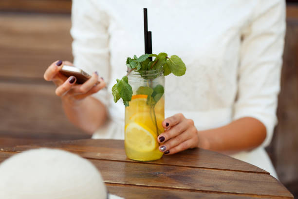 istock cocktail with melon, lemon and mint 925669286
