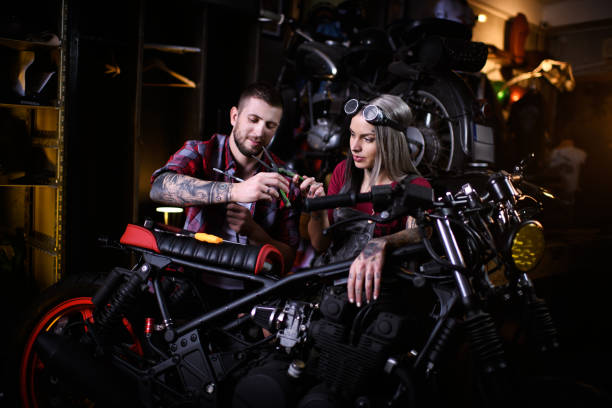 istock Motorcycle repair shop 925671910