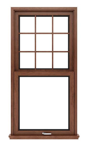 istock brown wooden window isolated on white background 925672718