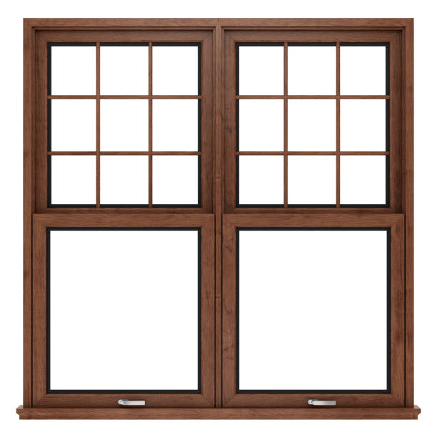 istock brown wooden window isolated on white background 925672870