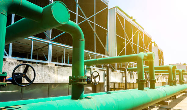 istock Sets of cooling towers in data center building. 925673646