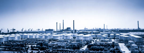 istock oil refinery plant against blue sky 925673754