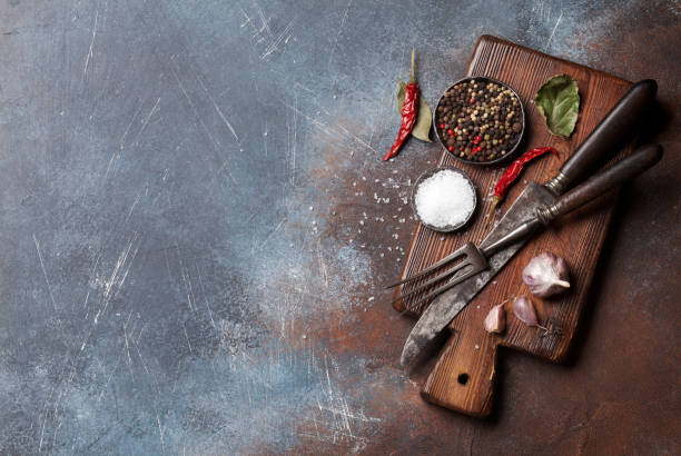 istock Vintage kitchen utensils and spices 925677966