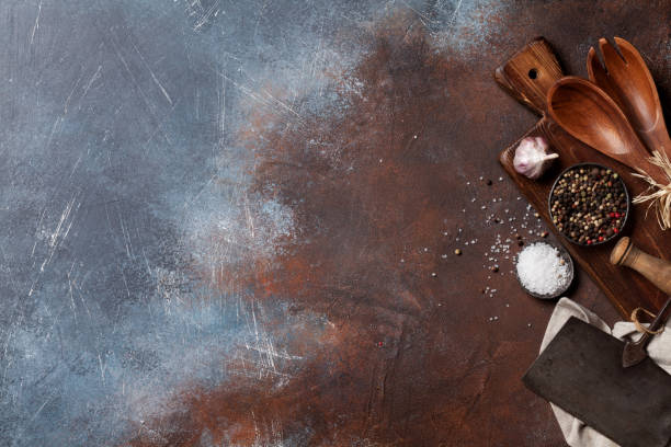 istock Vintage kitchen utensils and spices 925678270