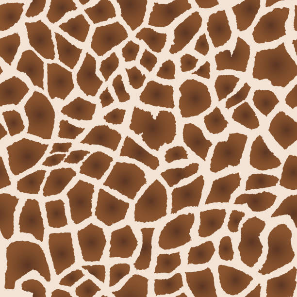 Seamless pattern. Imitation of skin of giraffe. Brown spots on beige background. Seamless pattern. Imitation of skin of giraffe. Brown spots on beige background animal textures stock illustrations