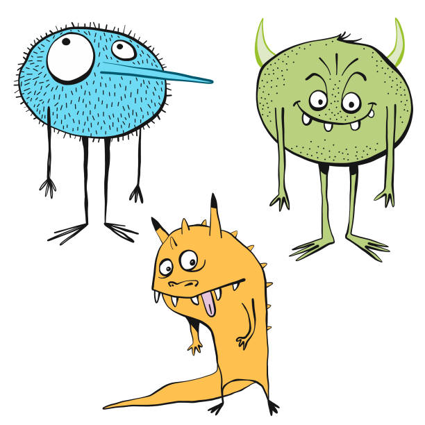 ilustrações de stock, clip art, desenhos animados e ícones de cute monsters - book monster fairy tale picture book