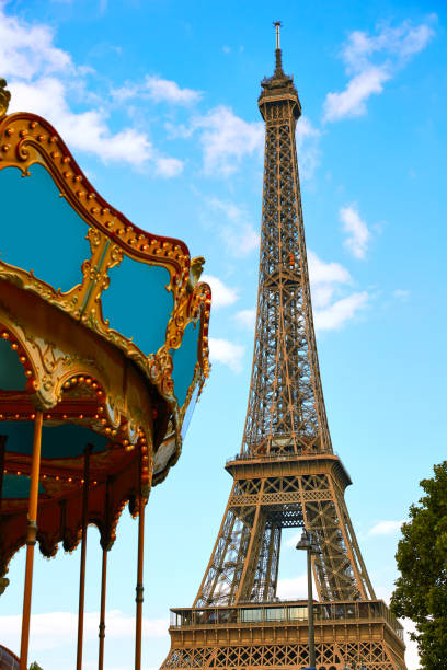 istock Eiffel Tower in Paris under blue sky France 925685470