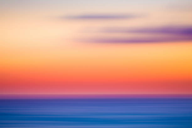 istock Dreamy seascape sunset. Motion blur, vivid colors 925685768