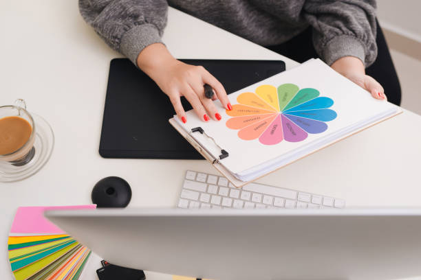 istock Interior designer hand working with new modern computer laptop and pro digital tablet 925690932