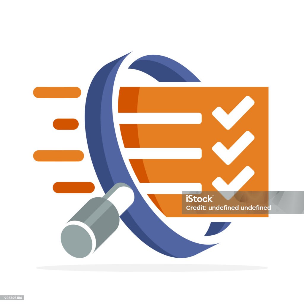 icon icons with the concept of correcting, evaluating, surveying Magnifying Glass stock vector