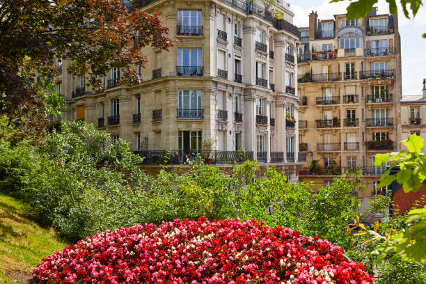 istock Paris Montmartre gardens and buildings 925693478
