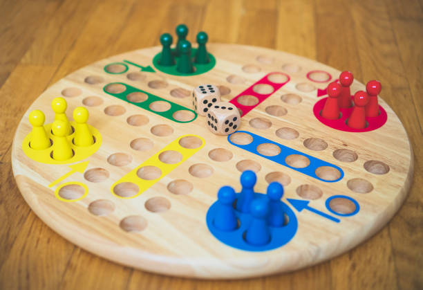 istock Ludo board family game. Close-up view. 925697780