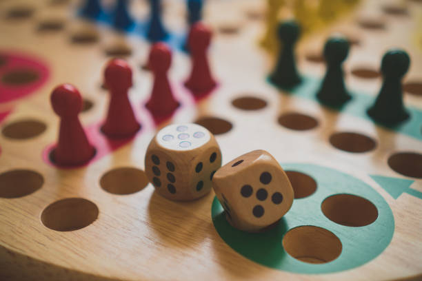 istock Ludo board family game. Close-up view. 925697796