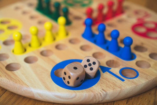 istock Ludo board family game. Close-up view. 925697818