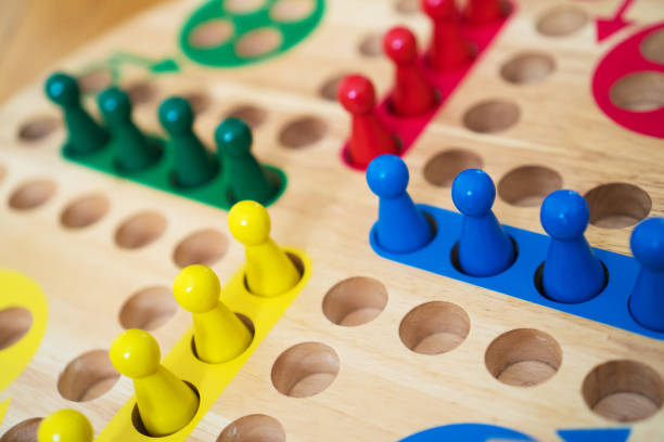 istock Ludo board family game. Close-up view. 925697846