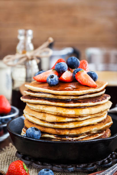 istock Stack of freshly prepared banana  pancakes 925701498