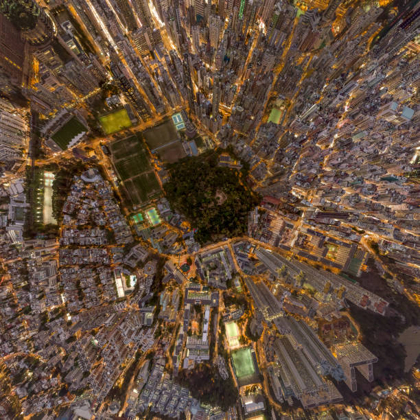 istock Aerial view Hong Kong Night 925705818