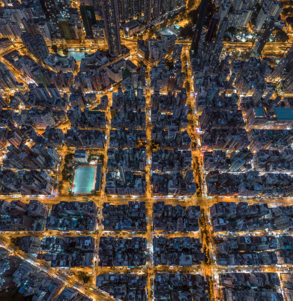 istock Aerial view Hong Kong Night 925705828