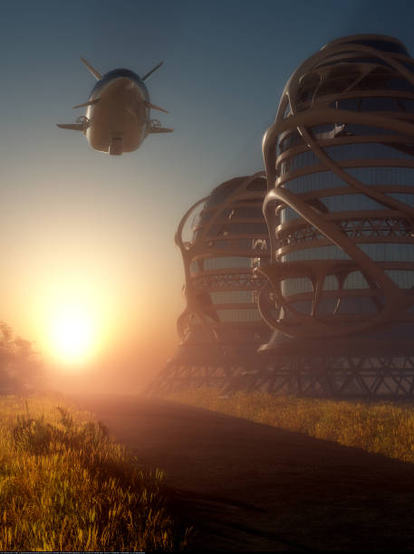 istock An airship over a modern city. 925708700