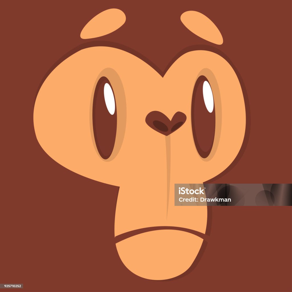 Phim Hoạt Hình Biểu Cảm Khuôn Mặt Khỉ Buồn Vector Minh Họa Nhân ...