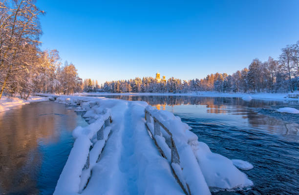 istock Winter view from Pajakka river. Kuhmo, Finland. 925712470