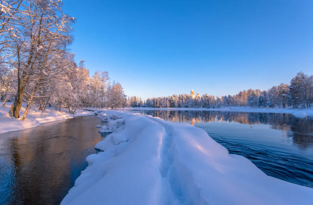 istock Winter view from Pajakka river. Kuhmo, Finland. 925712498