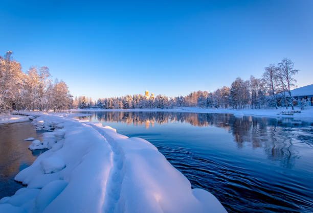 istock Winter view from Pajakka river. Kuhmo, Finland. 925712506