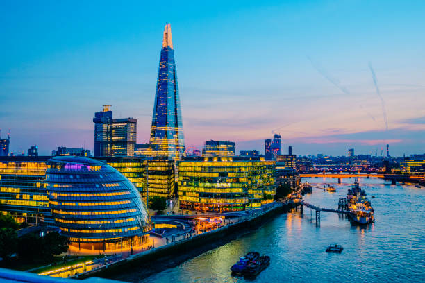 istock London city skyline illuminated at sunset 925712564