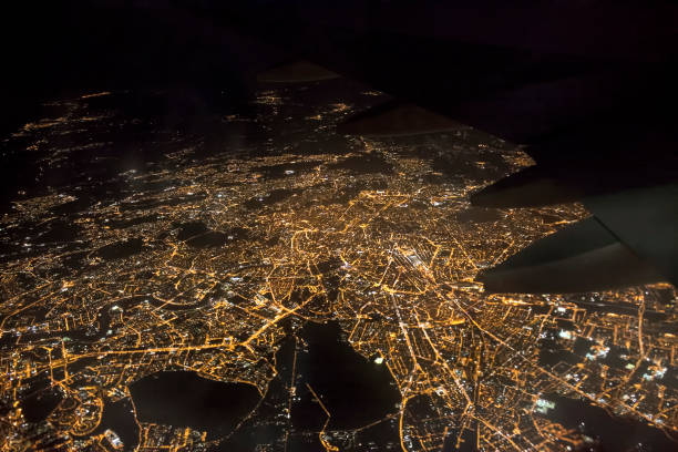aerial photo of rome city in italy - rome cityscape aerial view city imagens e fotografias de stock