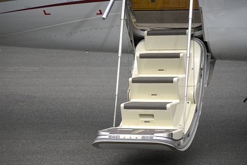 staircase to a plane, close-up