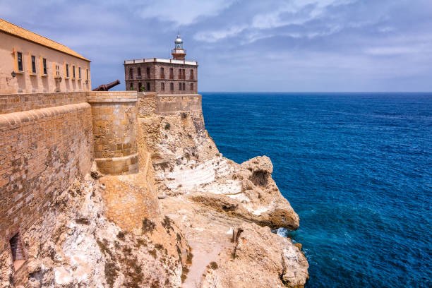 istock Lighthouse in harbor Melilla, Spanish province in Morocco. 925721138