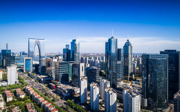 istock a bird's eye view of Suzhou at dusk 925726432