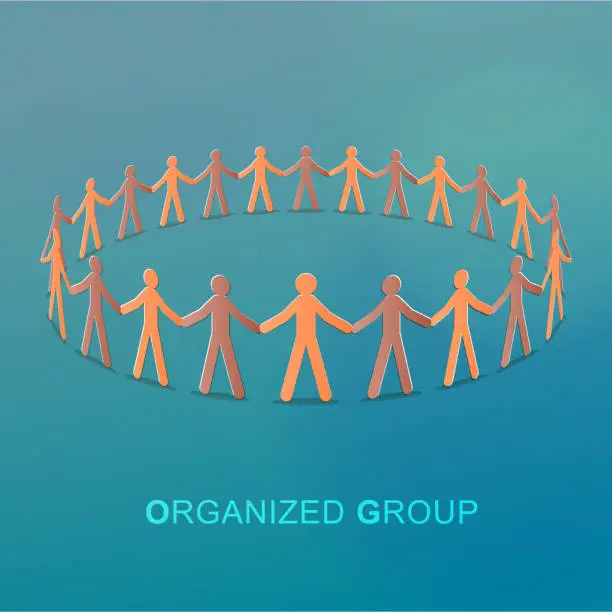 Vector illustration of Organized Group