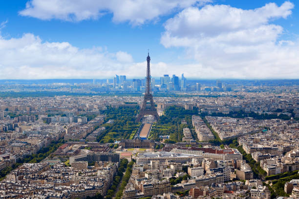 istock Paris Eiffel tower and skyline aerial France 925732484