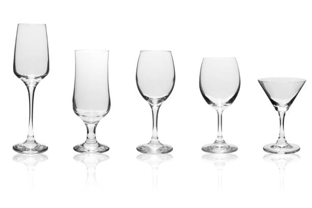 istock Various kinds of wine glasses isolated on white background with clipping path 925733888