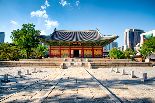 Gunghwajeon, Main hall of Deoksugung. Deoksugung is a palace located in the center of Seoul city and served as the main palace of the short-lived Great Han Empire