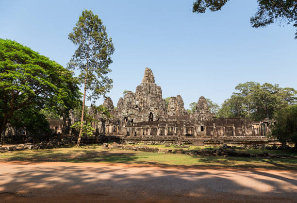 Siem Reap, Cambodia Angkor Wat Bayon temple, The building has a famous \