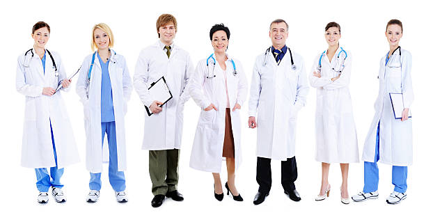 istock team of happy laughing doctors 92573933